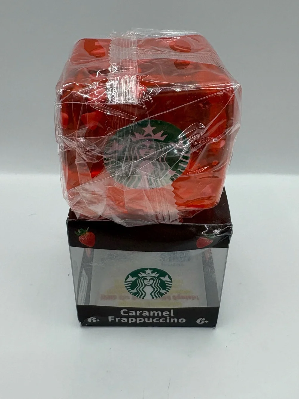 Starbucks Caramel Frappuccino Solid Cube with fruit inside